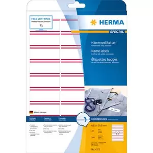 Image of HERMA 4512 self-adhesive label Red, White Rounded rectangle 540 pc(s)