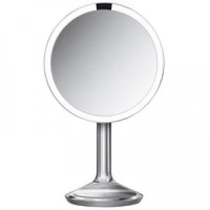 Image of simplehuman Sensor Mirror SE 5 x Magnification 20cm Sensor Mirror: Round, Stainless Steel, Corded
