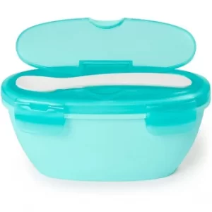 image of Skip Hop Easy Serve Travel Bowl & Spoon (Teal)