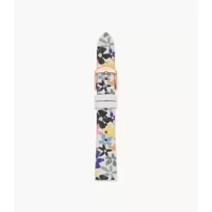 Image of Fossil Womens 16Mm Multicolor Leather Strap - Blue / Green / White