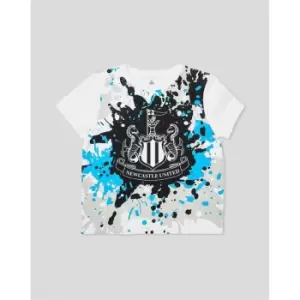 Image of Castore Newcastle United Print T-Shirt Infants - White