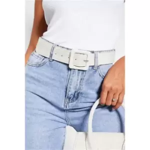 image of I Saw It First Cream Linen Look Waist Belt - White