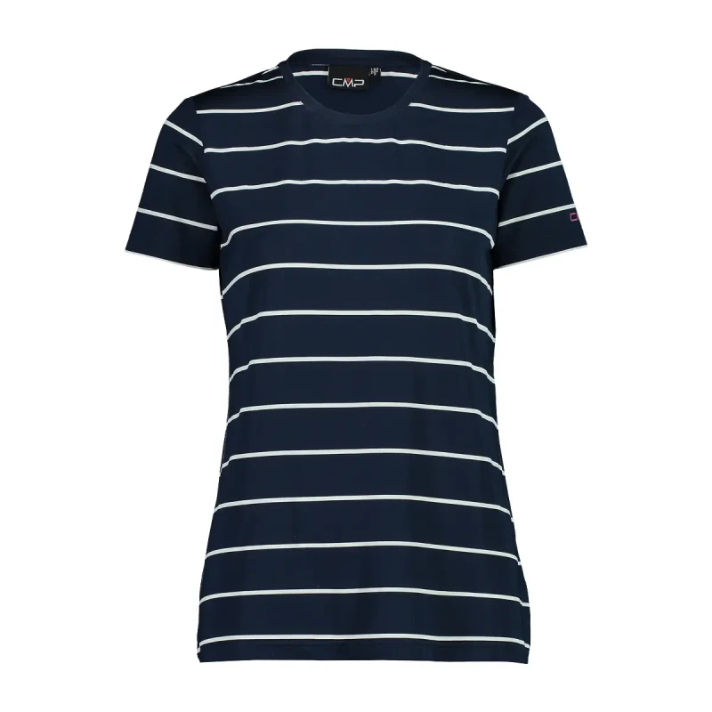 Image of CMP Womens striped round neck T-Shirt CMP Bleu Female XS