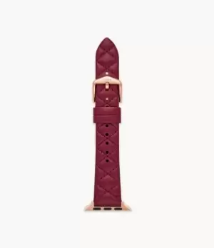 Image of Fossil Women 38/40mm Burgundy Eco Leather Bands for Apple Watches