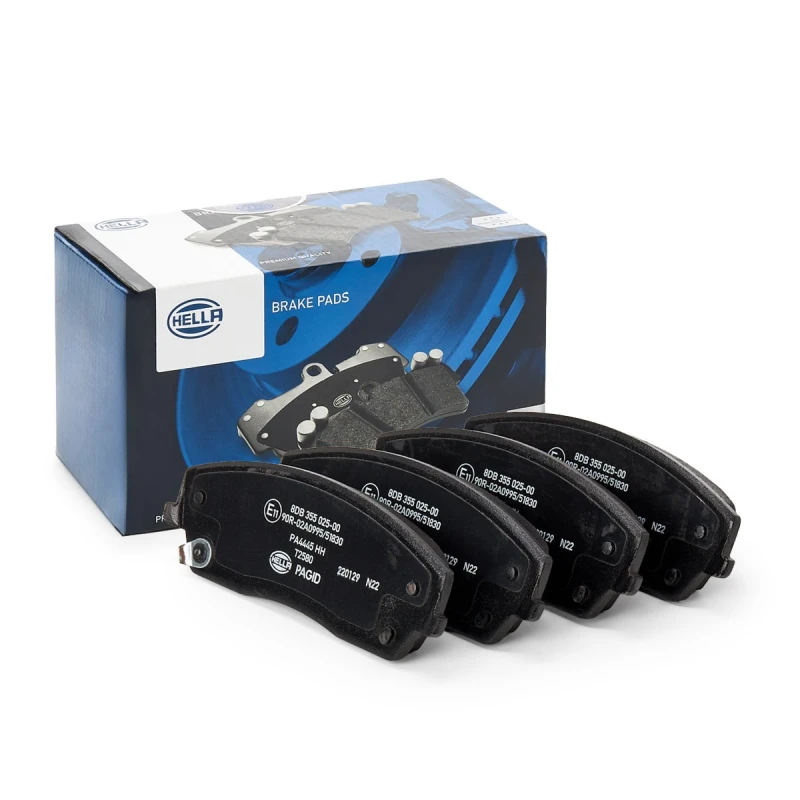 Image of HELLA Brake pad set HELLA 8DB 355 025-001