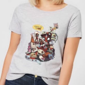 Image of Marvel Deadpool Merchandise Royalties Womens T-Shirt - Grey - 3XL