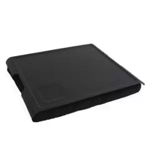 image of Laptray Large Antislip Plastic Black with Black Cushion