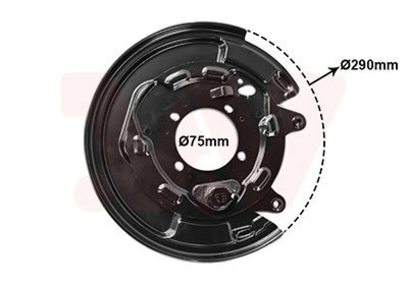Image of VAN WEZEL Brake disc backing plate VAN WEZEL 5393373
