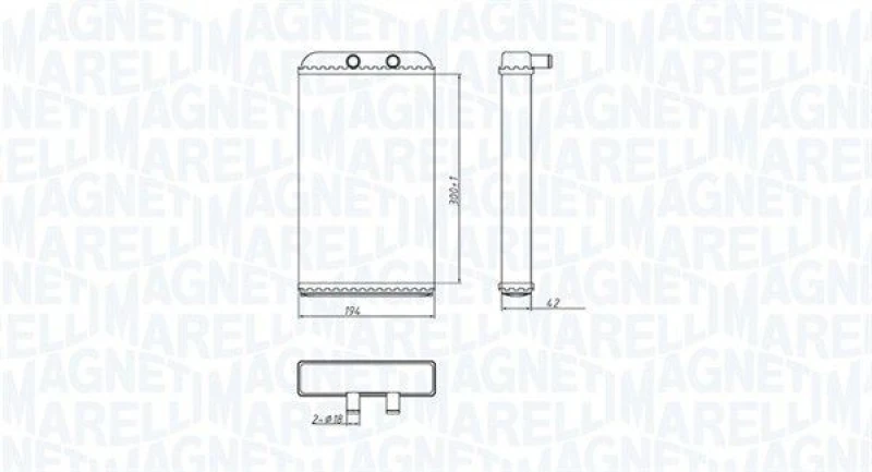 Image of MAGNETI MARELLI Heater matrix MAGNETI MARELLI 350218402000