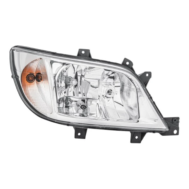 Image of HELLA 1EH 246 047-061 Headlights H7/H3/H7, Right, with motor for headlamp levelling, Halogen Headlight (259)