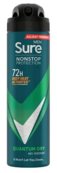 Image of Sure Men Non Stop Protection Quantum Dry Deodorant 150ml