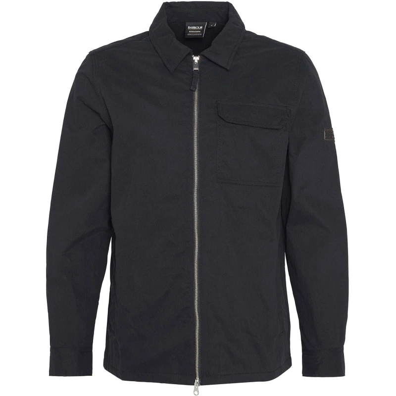 Image of Barbour International Mens B.Intl Maze Peached Overshirt Black BK31 male L