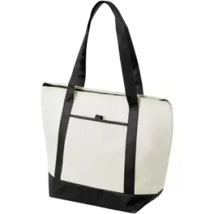 Image of Bullet Lighthouse Non Woven Cooler Tote (44.5 x 15.2 x 34.3 cm) (Natural/Solid Black)