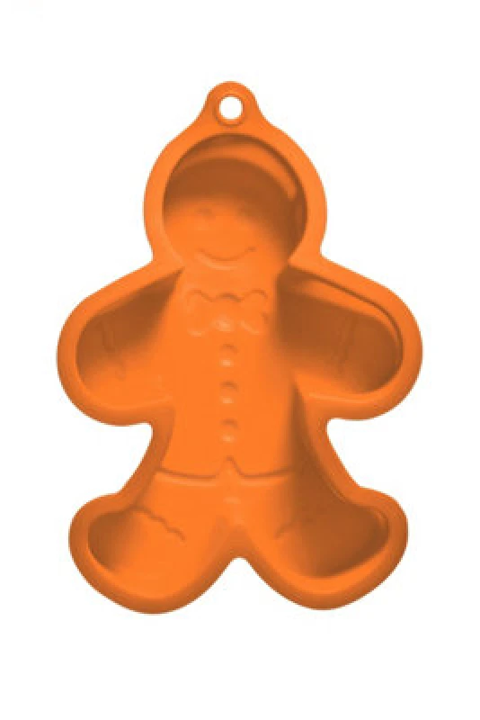 Image of Premier Housewares Hallie Gingerbread Man Orange Cake Mould Orange