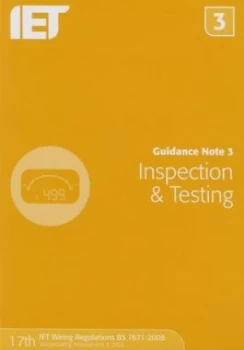 Image of Inspection and Testing by The Institution of Engineering and Technology Book
