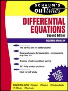 Image of Schaums Outline of Differential Equations by Richard Bronson Paperback