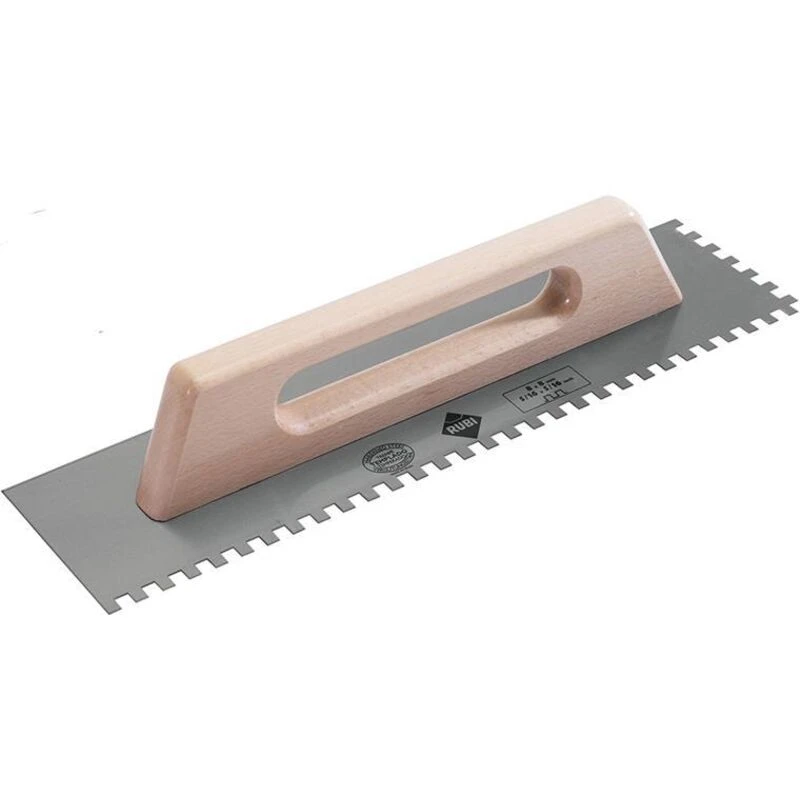 Image of Rubi Rubi - 75962 Notched Steel Trowel Wooden Handle 19" RUB75962 75962