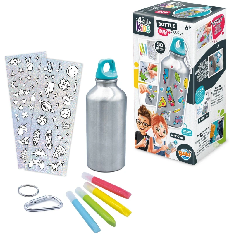 Image of Buki DIY - Water Bottle Silver unisex