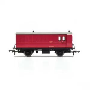 Image of Hornby BR 4 Wheel Coach Brake Baggage E210E Red Model