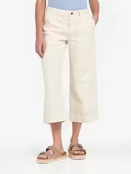 Image of Barbour Barbour Southport Cropped Jean - White, Size 10, Women