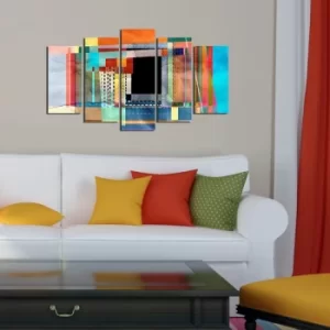 Image of 5ABSMDF-87 Multicolor Decorative MDF Painting (5 Pieces)