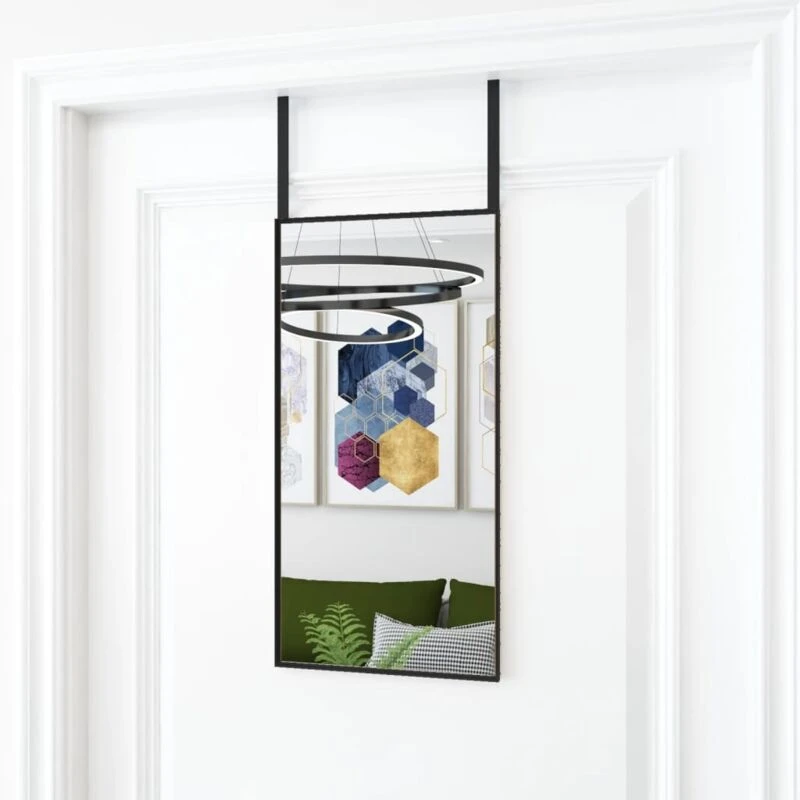 Image of VIDAXL Door Mirror Black 30x60cm Glass and Aluminium Vidaxl 8720286344842