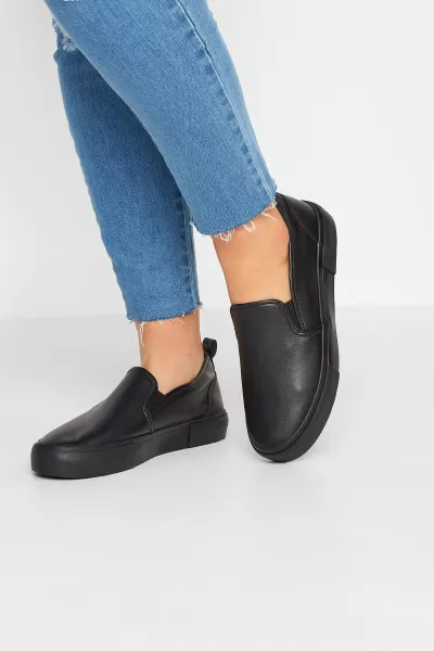 Image of Wide Fit & Extra Wide Fit PU Slip On Trainers