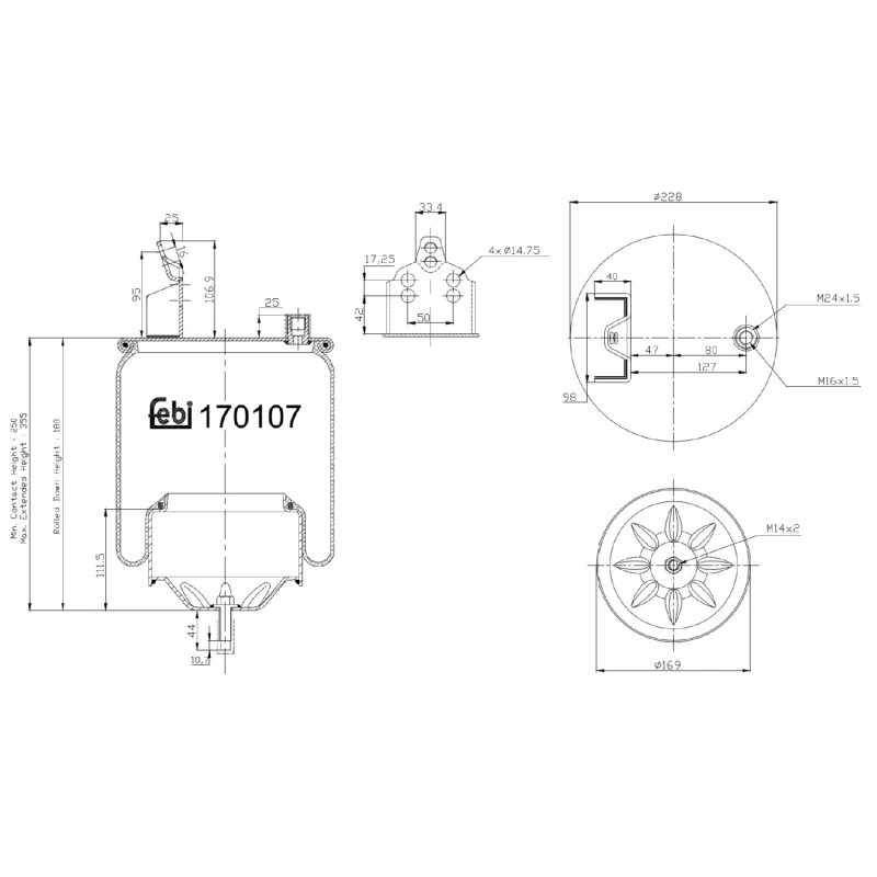 Image of Boot, air suspension FEBI BILSTEIN 170107