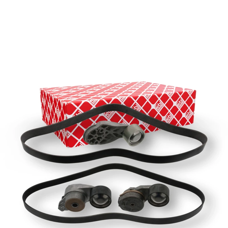 Image of FEBI BILSTEIN 45712 V-ribbed belt set with clamping elements V-Ribbed Belt Set (542)
