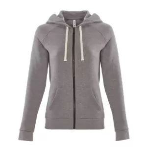 Image of Next Level Womens/Ladies PCH Zip Hoodie (M) (Heather Grey)