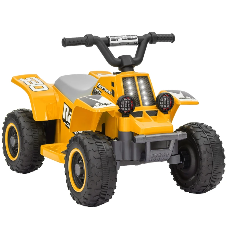 Image of AIYAPLAY 6V Electric Quad Bike for Kids w/ Forward Backward - Yellow, Yellow 370-337V70YL