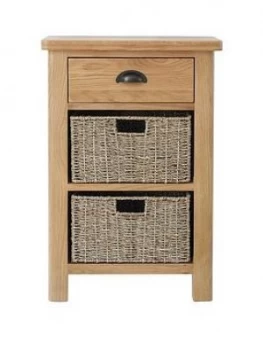 Image of K-Interiors Shelton Ready Assembled 1 Drawer, 2 Basket Sideboard