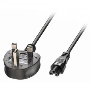 Image of Lindy 30460 power cable Black 1m C5 coupler