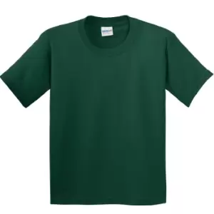 Gildan Youth Unisex Heavy Cotton T-Shirt (M) (Forest Green)