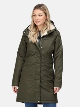 Image of Regatta Remina Waterproof Insulated Jacket - Dark Khaki, Black, Size 10, Women