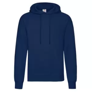 Image of Fruit Of The Loom Mens Hooded Sweatshirt / Hoodie (L) (Navy)