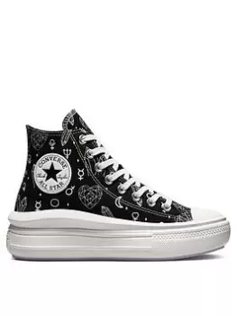 Converse Chuck Taylor All Star Move - Black/White, Size 5, Women