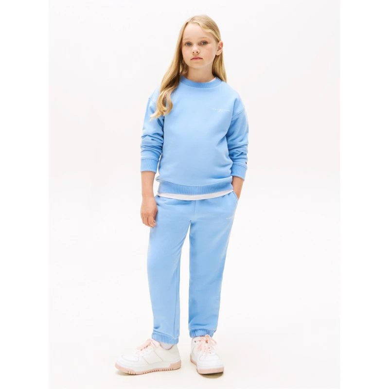 Image of Tommy Hilfiger Sweatshirt and Joggers Set Juniors Cloudy Blue C14 male 4Y