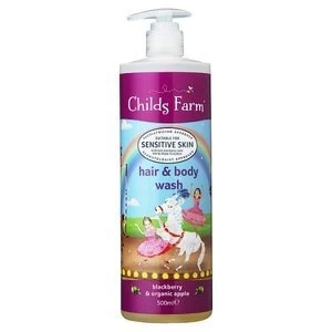 image of Childs Farm Hair & Body Wash Blackberry Organic Apple 500ml