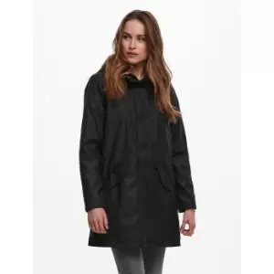 Hooded Mid-Length Raincoat