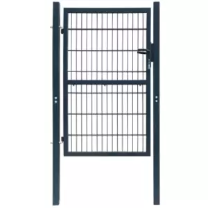 image of Vidaxl 2D Fence Gate (single) Anthracite Grey 106 X 230 Cm