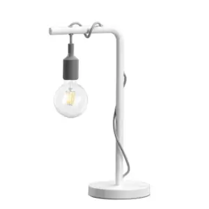 Image of Wire Large Basic Table Lamp, White, Grey