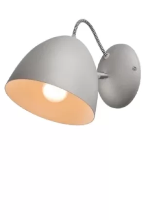 Livia Dome Wall Light Silver, 1x E27