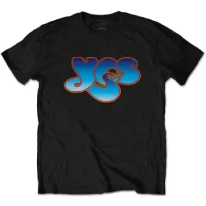 Image of Yes - Classic Blue Logo Unisex XX-Large T-Shirt - Black