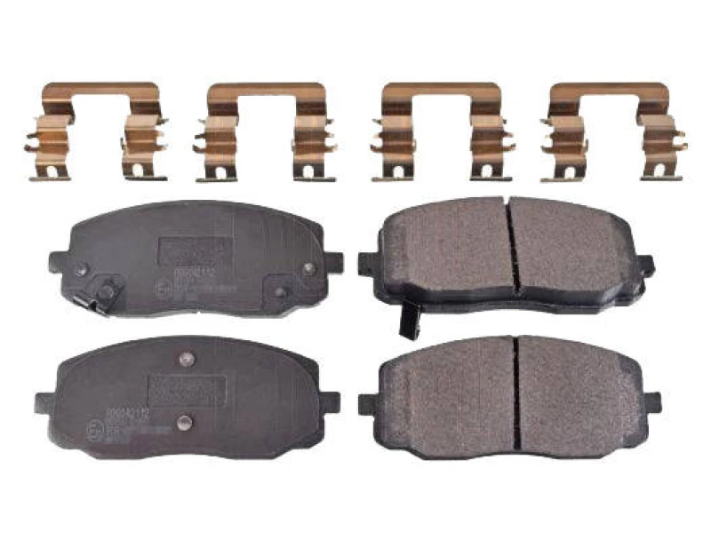 Image of Blue PRINT ADG042112 Brake pad set Front Axle, with acoustic wear warning, with fastening material Brake Pad Set,disc brake (402)
