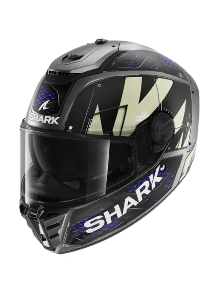 Image of Shark Spartan RS Stingrey Mat Anthracite Anthracite Blue AAB Full Face Helmet L