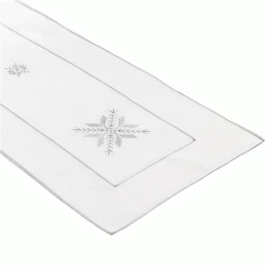 image of Le Chateau Textiles Christmas Snowflake Table Runner