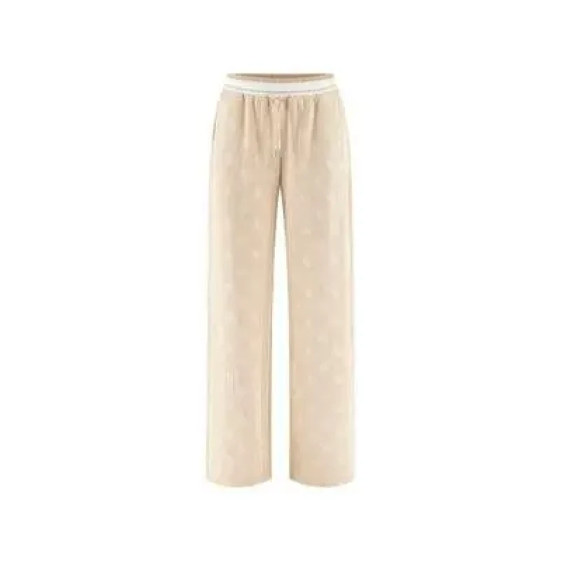 Image of Guess Womens Trousers Guess Paulina Wide Leg Beige Female L