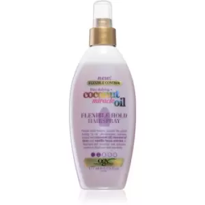 image of OGX COCONUT MIRACLE OIL flexible hold hair spray 177 ml