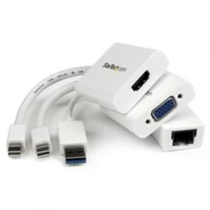 image of StarTech.com Macbook Air Accessories Kit - MDP to VGA / HDMI and USB 3.0 Gigabit Ethernet Adapter